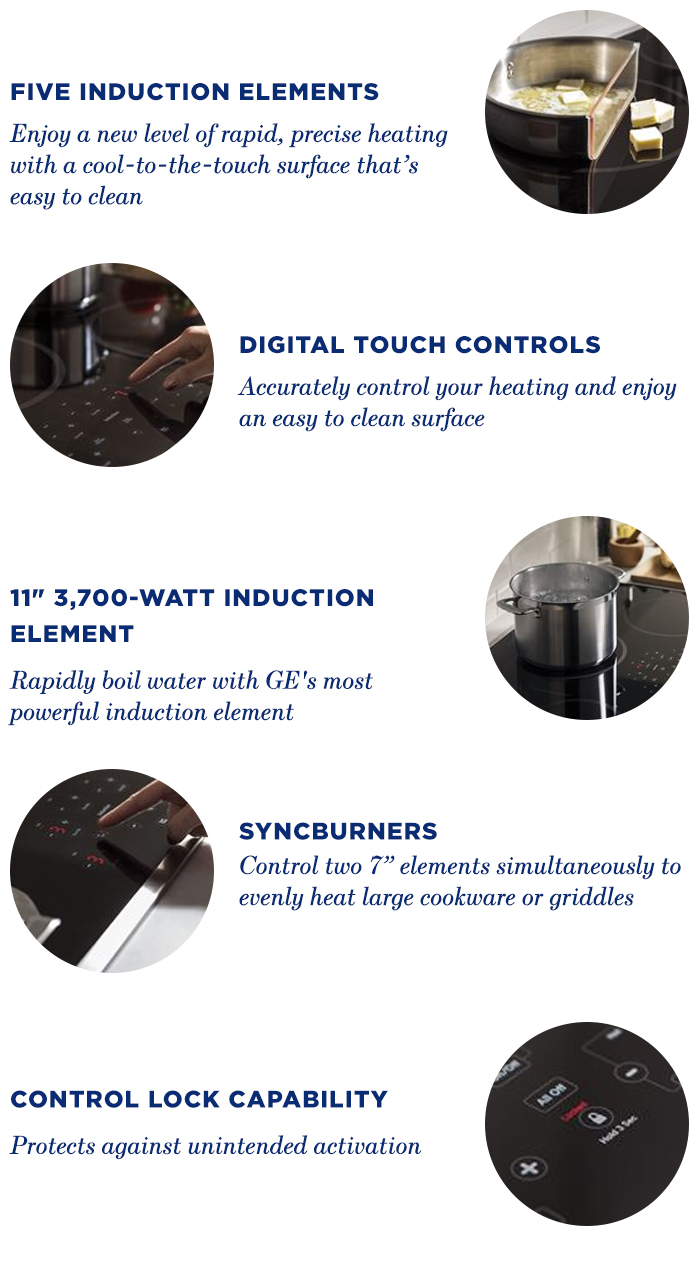 GE Profile 36 in. Electric Induction Cooktop in Stainless Steel with 5